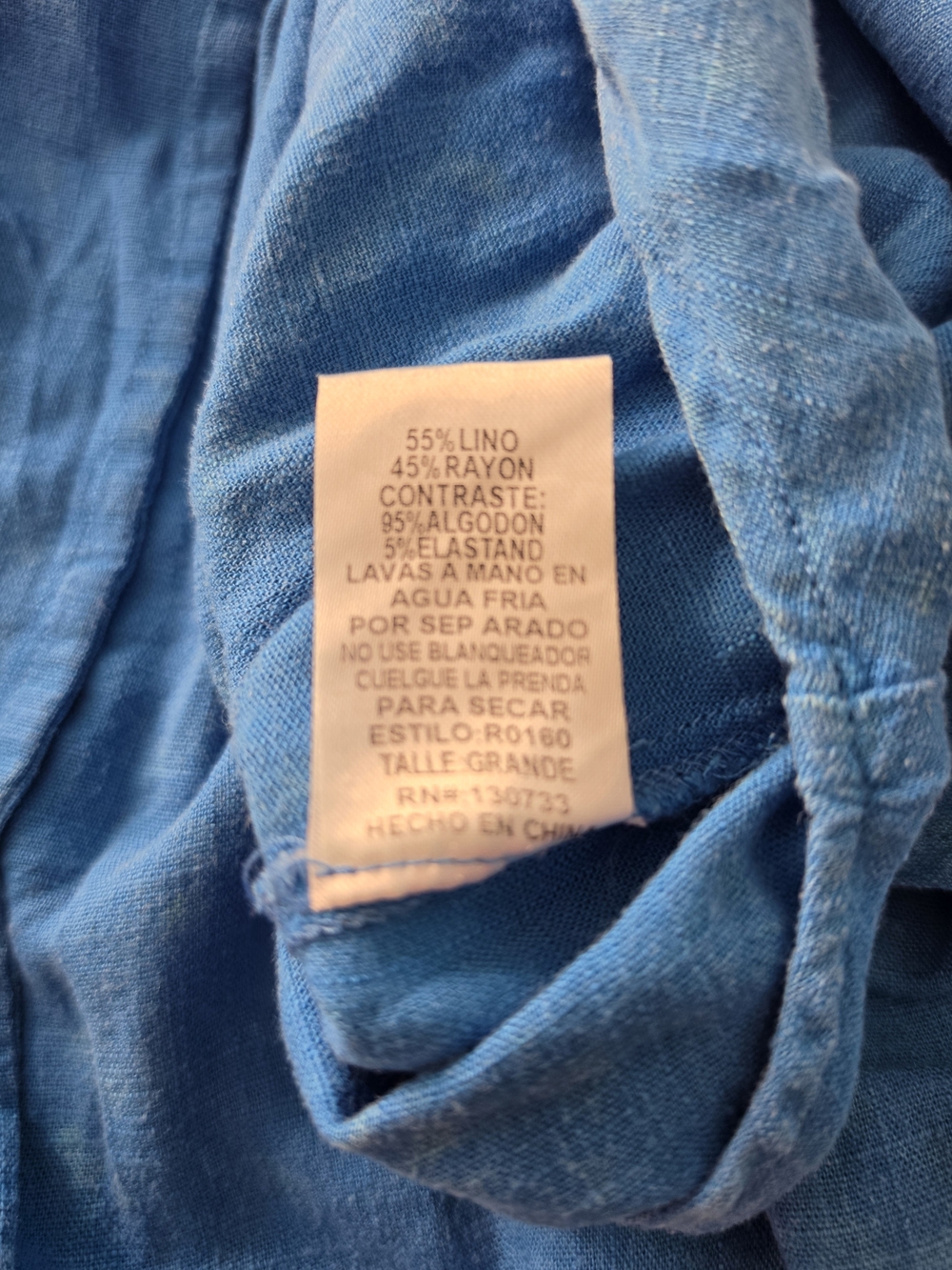 Umgee Blue Linen-Blend Button Front Maxi Dress - Picture 4 of 5